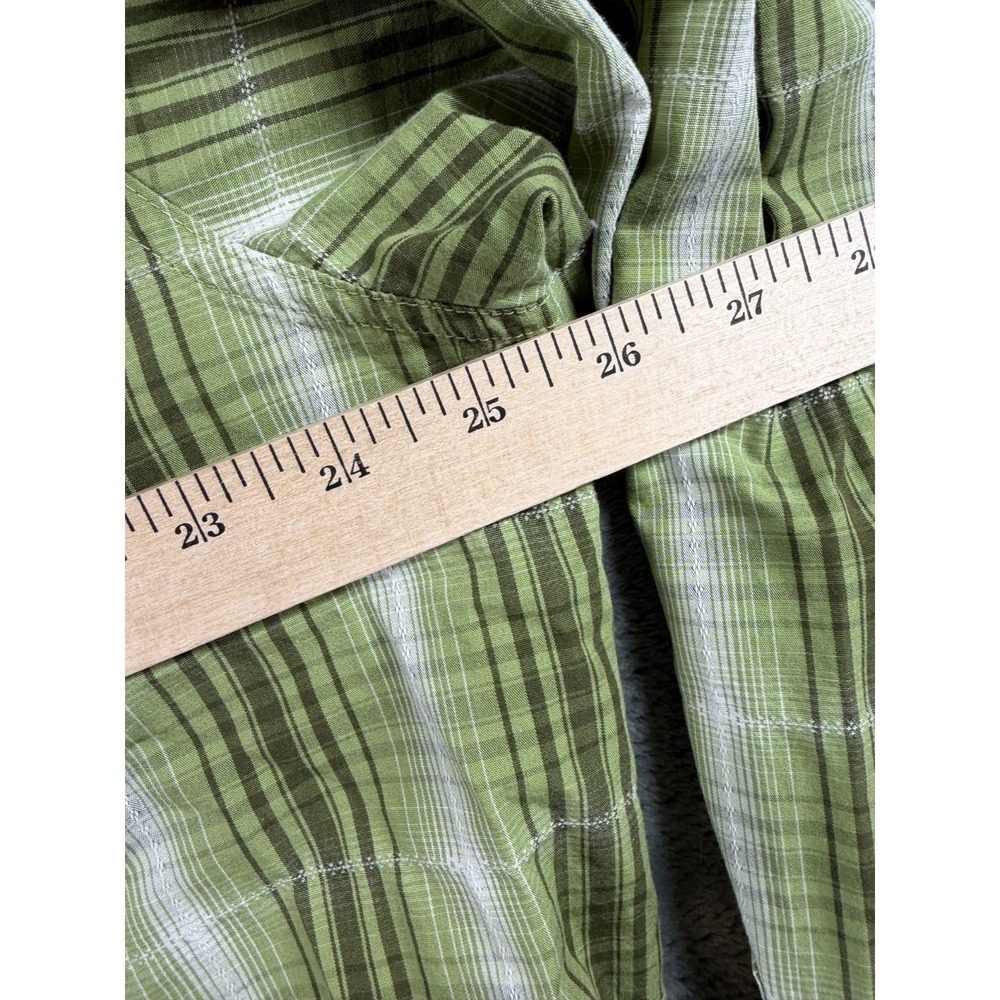 Orvis Green Plaid Western Snap Shirt Men's XL Pearl Snap Outdoors - Picture 4 of 6